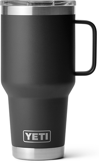 A black Yeti mug